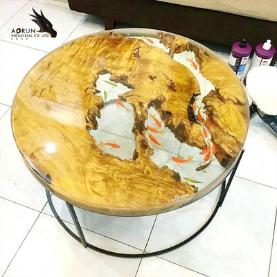 مصباح الخشب طاولة النهر AB الغراء الايبوكسي منخفض المركبات العضوية المتطايرة سائل عديم اللون عديم الرائحة